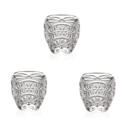 Valentienstag|Geburtstag^German Crystal 3 Kerzenhalter Votiv aus Bleikristall (7,5cm)