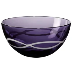 Dessertschalen^Amara Design 6 Schälchen Kompottschale Müßlischale Obst Glas lila violett Schale 12,5cm