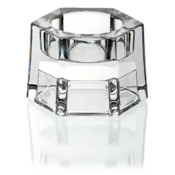 Kerzenhalter^German Crystal 3 Stück Teelicht Kerzenhalter Kerzenständer 5 cm Bleikristall Glas zweiseitig Nutzbar