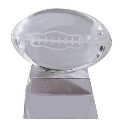 Pokal & Glasblock^Fan Unikate American Footbball Glas Pokal 8cm inkl Glassockel und Geschenkverpackung