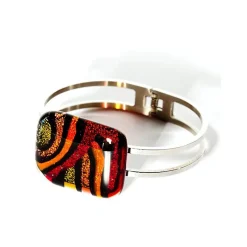 Armband|Fusing Glasschmuck^Art Glass Armreif Fusing (6,1X4,7cm)