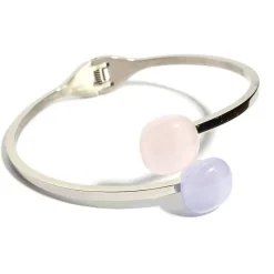 Armband|Fusing Glasschmuck^Cristalica Kingdom Armreif mit 2 Glassteinen Fresh Opal