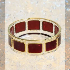 Männer|Aschenbecher^Art Glass Ascher Red Queen 240 ml, Rot/Gold, aus Glas