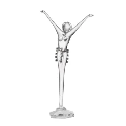 Skulpturen|Skulpturen^Art Glass Ballerina mit Strassrock "Fantasia" (14cm)
