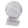 Pokal & Glasblock^Fan Unikate Basketball Glas Pokal 8cm inkl Glassockel und Geschenkverpackung