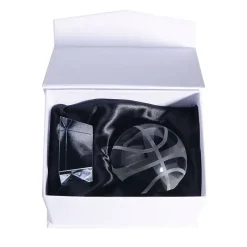 Pokal & Glasblock^Fan Unikate Basketball Glas Pokal 8cm inkl Glassockel und Geschenkverpackung