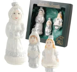 Weihnachten|Weihnachten^Glaswaren sonstige Baumkugel Märchen Die Schneekönigen 3-tlg