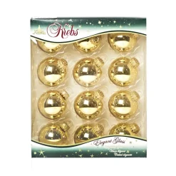 Weihnachten|Weihnachten^Cristalica Baumkugel uni gold 5cm 1 Stück