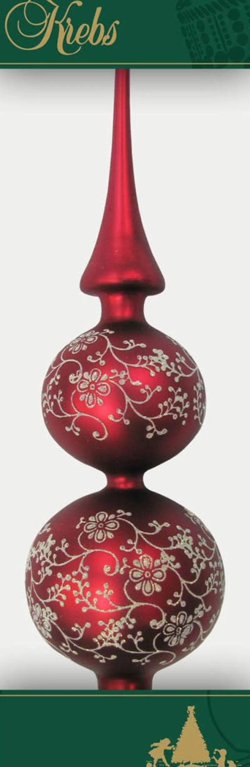 Weihnachten|Weihnachten^Art Glass Baumspitze Glitzerranke (33cm)