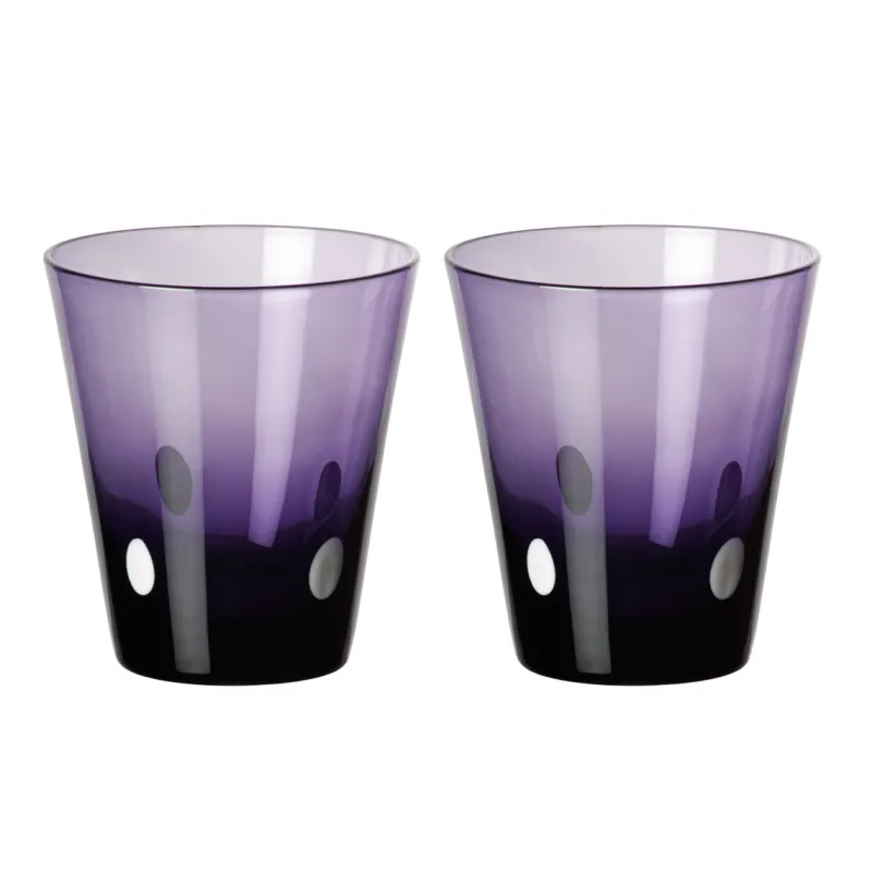 Gläserset^Cristalica Becher Four Dot "Colori" 2er Set (250ml)