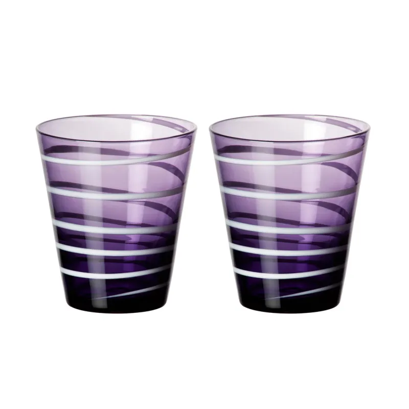 Gläserset^Cristalica Becher Twist Line "Colori" 2er Set (250ml)