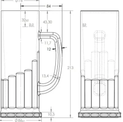 Männer|Biergläser^Fan Unikate Bierkrug Bayern Seidel 500ml