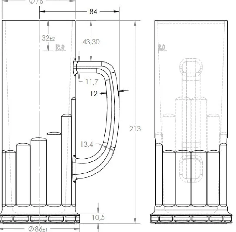 Männer|Biergläser^Fan Unikate Bierkrug Bayern Seidel 500ml