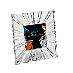 Bilderrahmen^Cristalica Bilderrahmen Monarch Galerie 10x10cm Fotorahmen Portrait klar Bleikristallglas