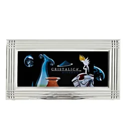 Pokal & Glasblock|Bilderrahmen^Cristalica Bilderrahmen Panorama Galerie Format 10x25cm Fotorahmen klar Bleikristallglas