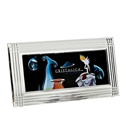 Pokal & Glasblock|Bilderrahmen^Cristalica Bilderrahmen Panorama Galerie Format 10x25cm Fotorahmen klar Bleikristallglas