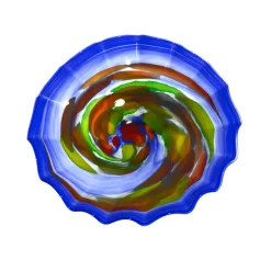 Blüten^Art Glass Blüte Gartenflair 25cm inkl Stab