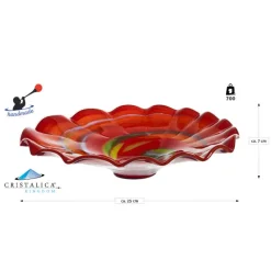 Blüten^Art Glass Blüte Gartenflair 25cm inkl Stab