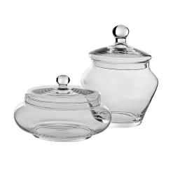 Frauen|Einweihung^Cristalica Kingdom Bonboniere Candy Famous 22cm Keksdose Gefäß mit Deckel Vorratsdose Klarglas