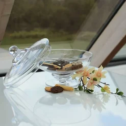 Einweihung|Bonbonieren^Cristalica Kingdom Bonboniere Marie Famous 26cm Keksdose Gefäß mit Deckel Vorratsdose Klarglas