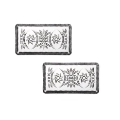 Butterdosen^Cristalica Butterplatte aus Bleikristall 2er Set 10x18cm