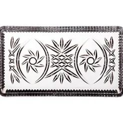 Butterdosen^Cristalica Butterplatte aus Bleikristall 2er Set 10x18cm