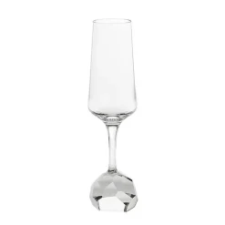 Sektgläser^Fan Unikate Champagnerglas Basic Diamonds 200ml, Transparent, aus Bleikristall