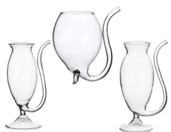 Cocktailgläser^Cristalica Cocktail Glas mit Strohalm Transparent