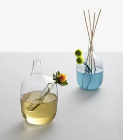 Vasen^Cristalica Dekoglasvase Duftflasche Glasvase Blumenvasen Hanami Kristallglas Transparent