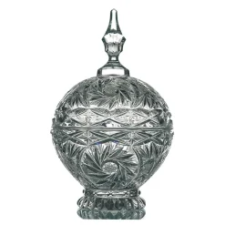 Bonbonieren^German Crystal Dose aus Bleikristall (16 cm)