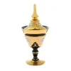 Dosen^Art Glass Dose mit Deckel Black Queen 36 cm, Gold/Braun, aus Glas