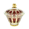Dosen^Art Glass Dose mit Deckel Red Queen 18 cm, Rot/Gold, aus Glas