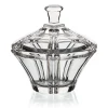 Frauen|Dosen^German Crystal Dose Nadine 13cm, Transparent, aus Bleikristall