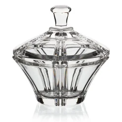 Frauen|Dosen^German Crystal Dose Nadine 13cm, Transparent, aus Bleikristall