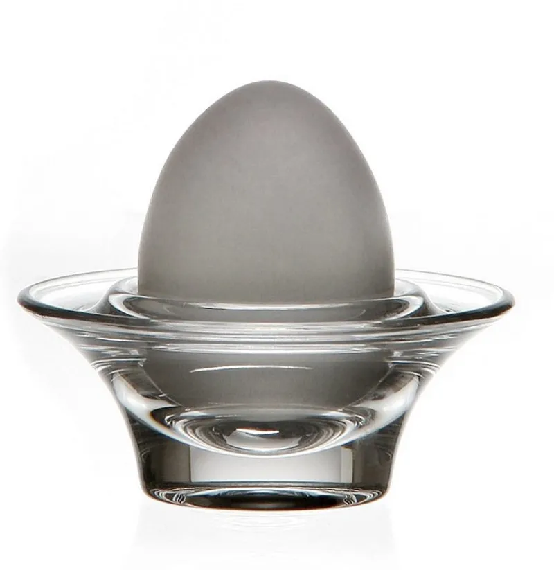 Eierbecher^German Crystal Eierbecher Loft Eierhalter rund Bleikristallglas Frühstück Geschirr Küche 8cm