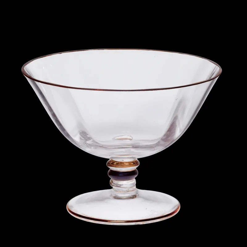 Eisbecher|Dessertschalen^SC.Diamera Glass SRL Eisbecher Eiscremeglas Transparent/ Silber/ Bronze/ Lila
