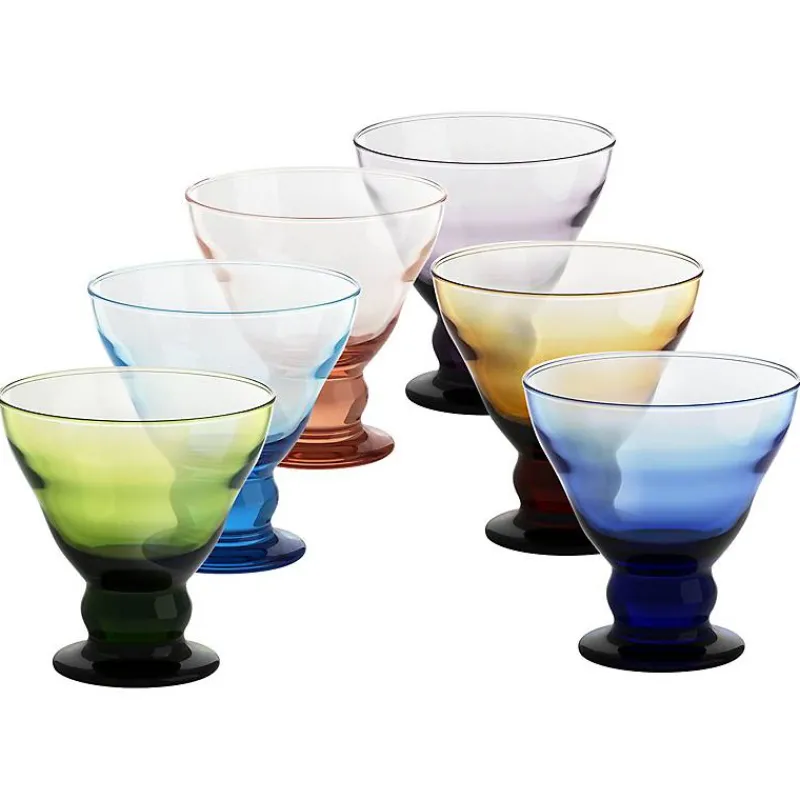 Eisbecher^Gelato Vero Eiscremeglas Antico Colori Vero 12,5cm 6er-Set bunt gemixt