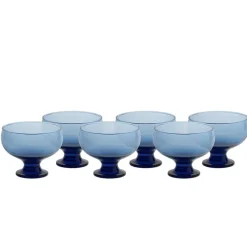 Eisbecher^Gelato Vero Eiscremeglas Eisbecher Desserschale blau Puro Colori 6er-Set 320ml Gelato