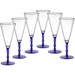 Eisbecher^Gelato Vero Eiscremeglas 6er-Set Toscana Amore Vero 30cm blau