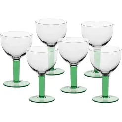 Eisbecher^Gelato Vero Eiscremeglas Lombardia 6er-Set grün ''Amore Vero''