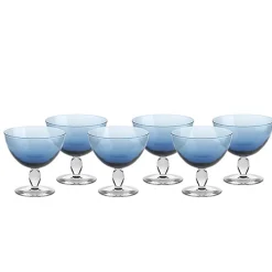 Eisbecher^Gelato Vero Eiscremeglas Mezzo 6er-Set Colori Vero 12cm blau