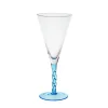 Eisbecher^Cristalica Eiscremeglas Twist hellblau 600 ml Eisbecher XL Dessertglas Kelchglas