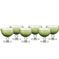 Eisbecher^Gelato Vero Eisschale Bubbles 6er-Set Colori Vero 11cm grün