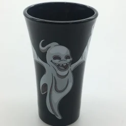 Kinder|Halloween^Cristalica 4er Set Trinkgläser mit Halloween Motiv, Schwarz/Weiß Höhe ca. 9,5cm