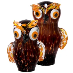 Tiere & Figuren|Skulpturen^Cristalica Eule Glasskulptur 29 cm