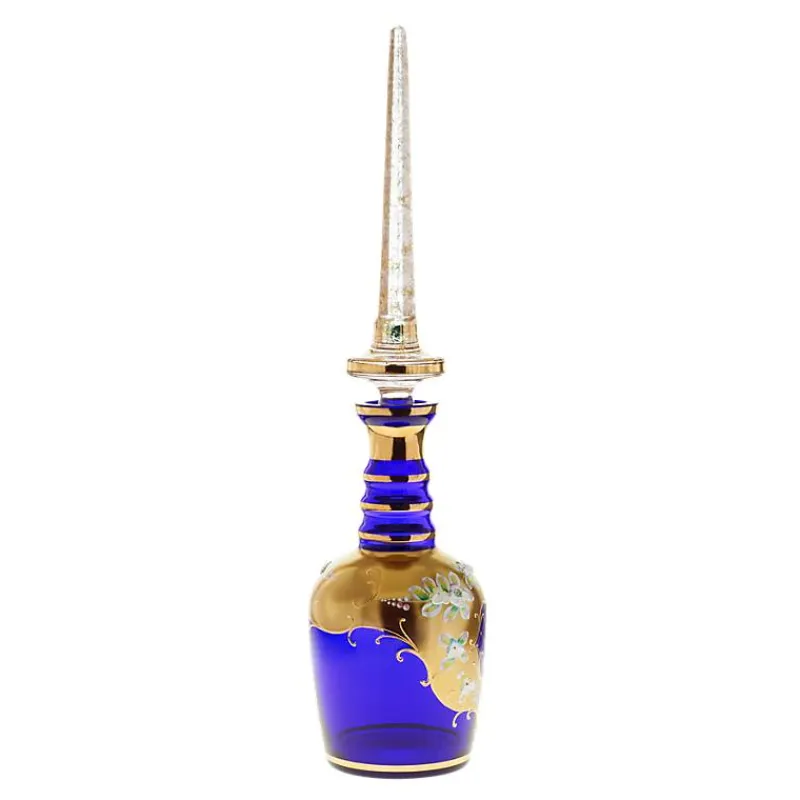 Karaffe & Dekanter^Art Glass Flasche mit Verschluss Blue Queen, Blau/Gold, aus Glas