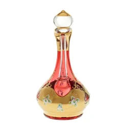 Karaffe & Dekanter^Art Glass Flasche mit Verschluss Red Queen 750 ml, Rot/Gold, aus Glas