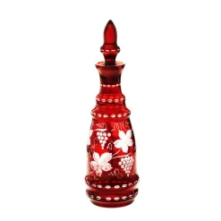 Karaffe & Dekanter^Art Glass Flasche mit Verschluss Red Queen 500 ml, Rot, aus Glas