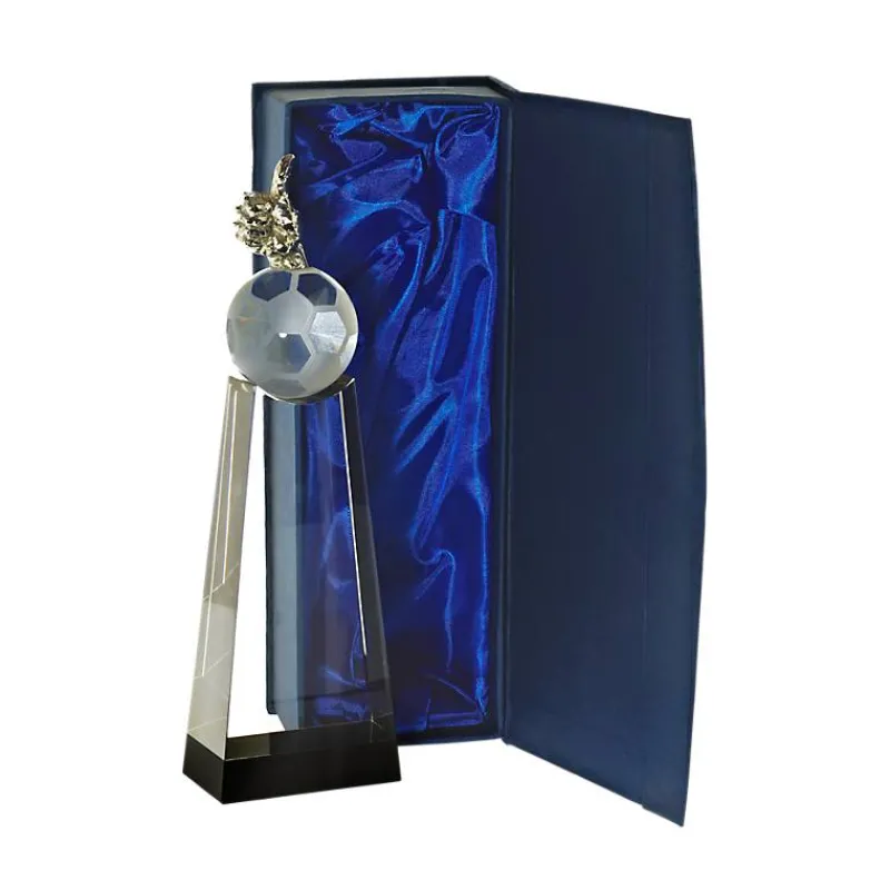 Pokal & Glasblock^Fan Unikate Fußballtrophäe Daumen hoch Pokal 23 cm