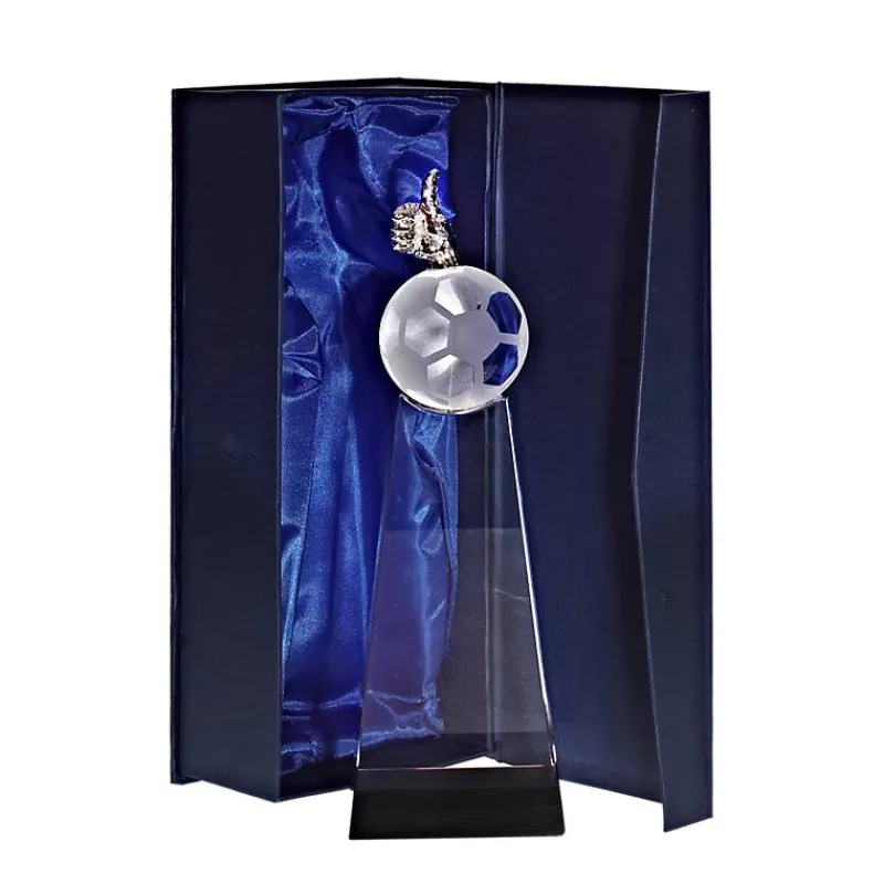 Pokal & Glasblock^Fan Unikate Fußballtrophäe Daumen hoch Pokal 26cm